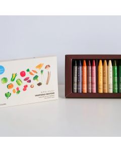 日本Mizurio纯天然10色蔬菜蜡笔-每个颜色都是一种蔬果
